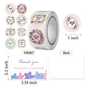 💕5/25💕Thank You Cards & Stickers 25 of Each